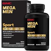 GNC Mega Men Sport Multivitamin for Men, Performance Support, 180 Count | Supports Muscle Function and General Health, Daily Vitamin and Mineral Formula for Active Lifestyles and Training