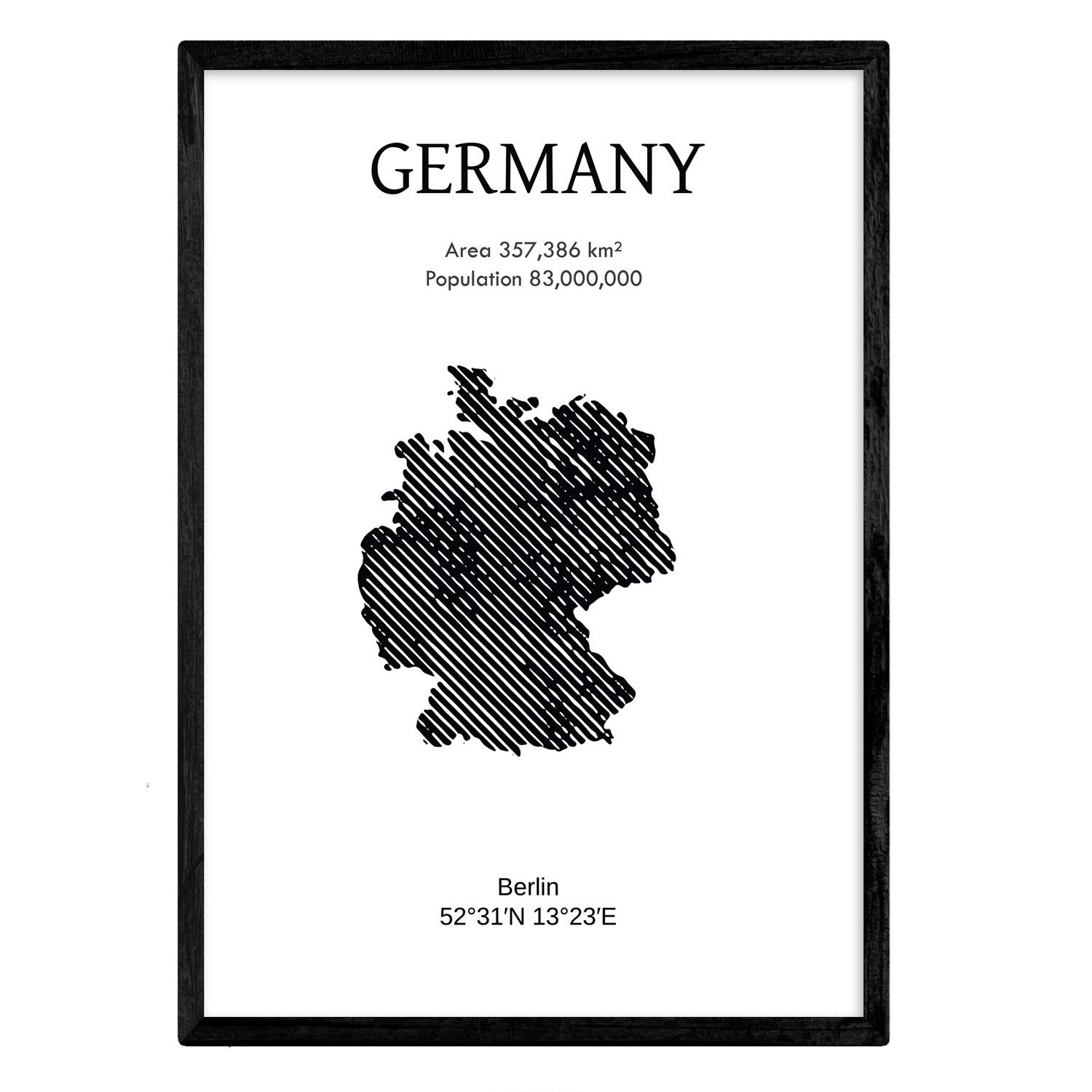 Nacnic Poster of Germany. Sheets of countries and continents. A4 size โ image 1