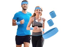 QPIXVB Workout Headbands,Sports & Outdoors Headbands Wristband,Gym Accessories,Moisture Wicking Hairband,Sweatbands
