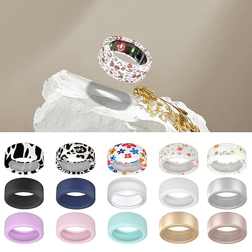 sylacor 3Pack Silicone Cover for Oura Ring Protector, Elastic Ring