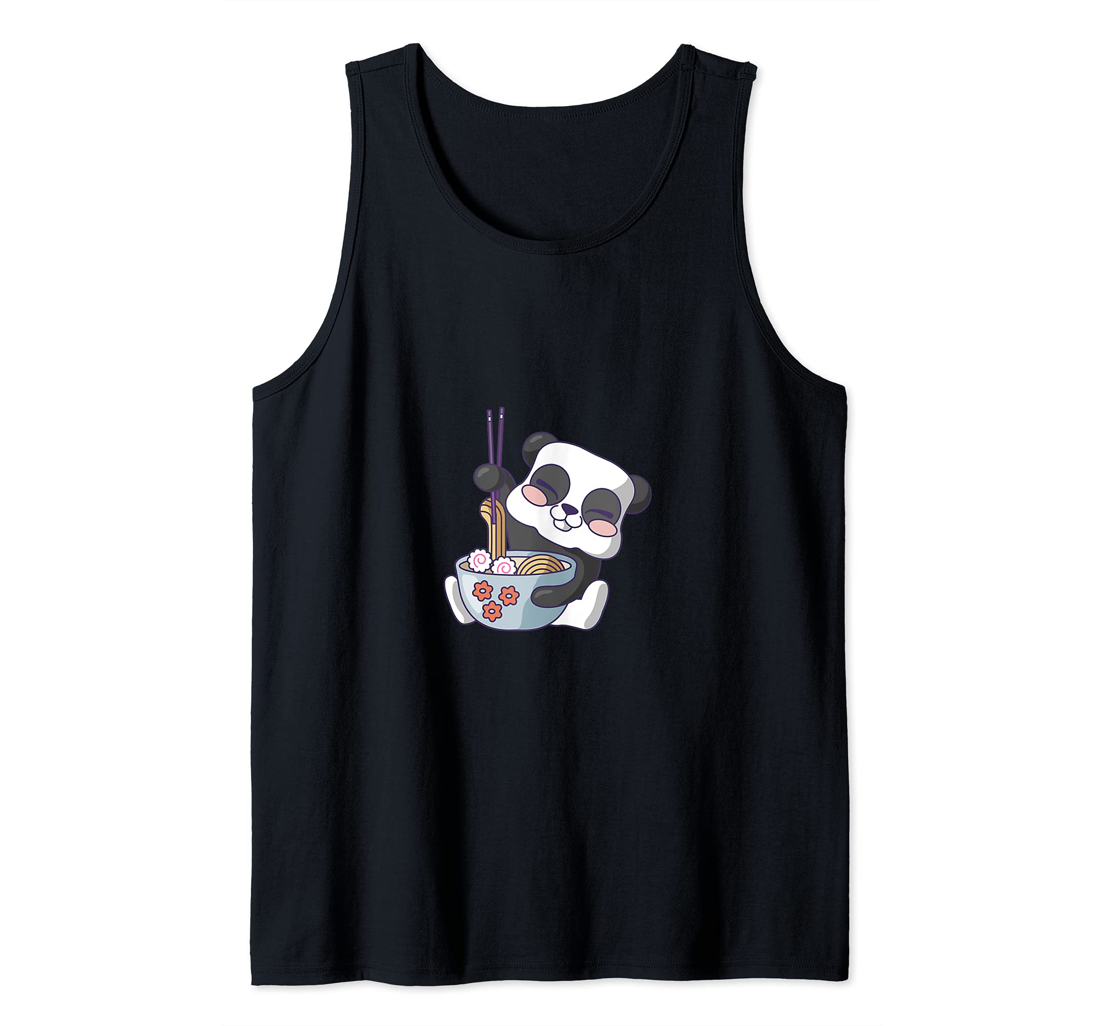 Cute Panda with Ramen - Kawaii Designs Tank Top