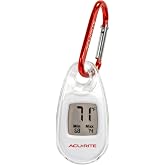 AcuRite (00333) Portable Digital Indoor/Outdoor Thermometer with Carabiner | Perfect for camping, a kid's backpack, dog walking, or wherever you want to easily know the temperature while on the go.