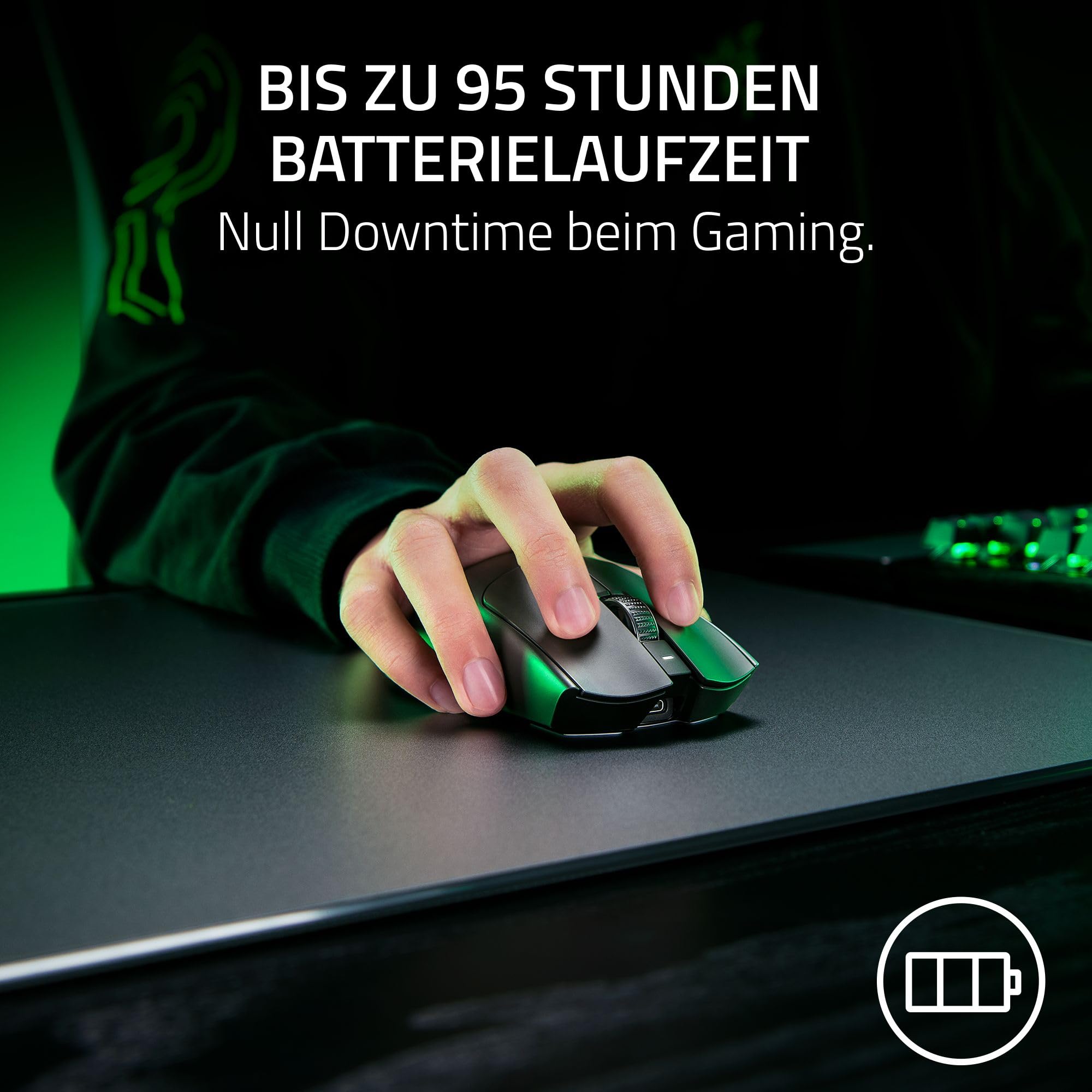 Razer Viper V3 Pro - Ultraleichte kabellose Esports Gaming-Maus (8K Hz HyperPolling, 54g leichtes Design, Focus Pro Sensor 35K DPI, HyperSpeed Wireless, 95 Stunden Akkulaufzeit) Schwarz 9