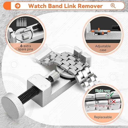Watch Link Removal Kit, Ohuhu Upgraded 166PCS in Watch Repair - Main Image