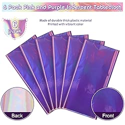 6 Pack Ombre Iridescent Pink and Purple Plastic