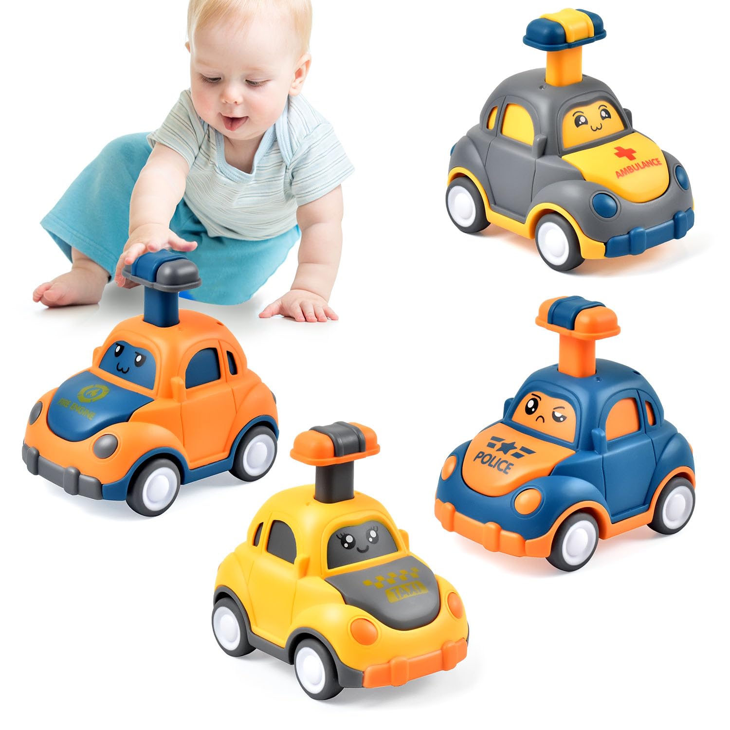 soi-meme Car Toys for Toddlers 2 3 Year Old Boy Girl First Birthday Gifts for Toddler Toys Age 2 3 Year Old Boy Birthday Gift for Infant Toddlers