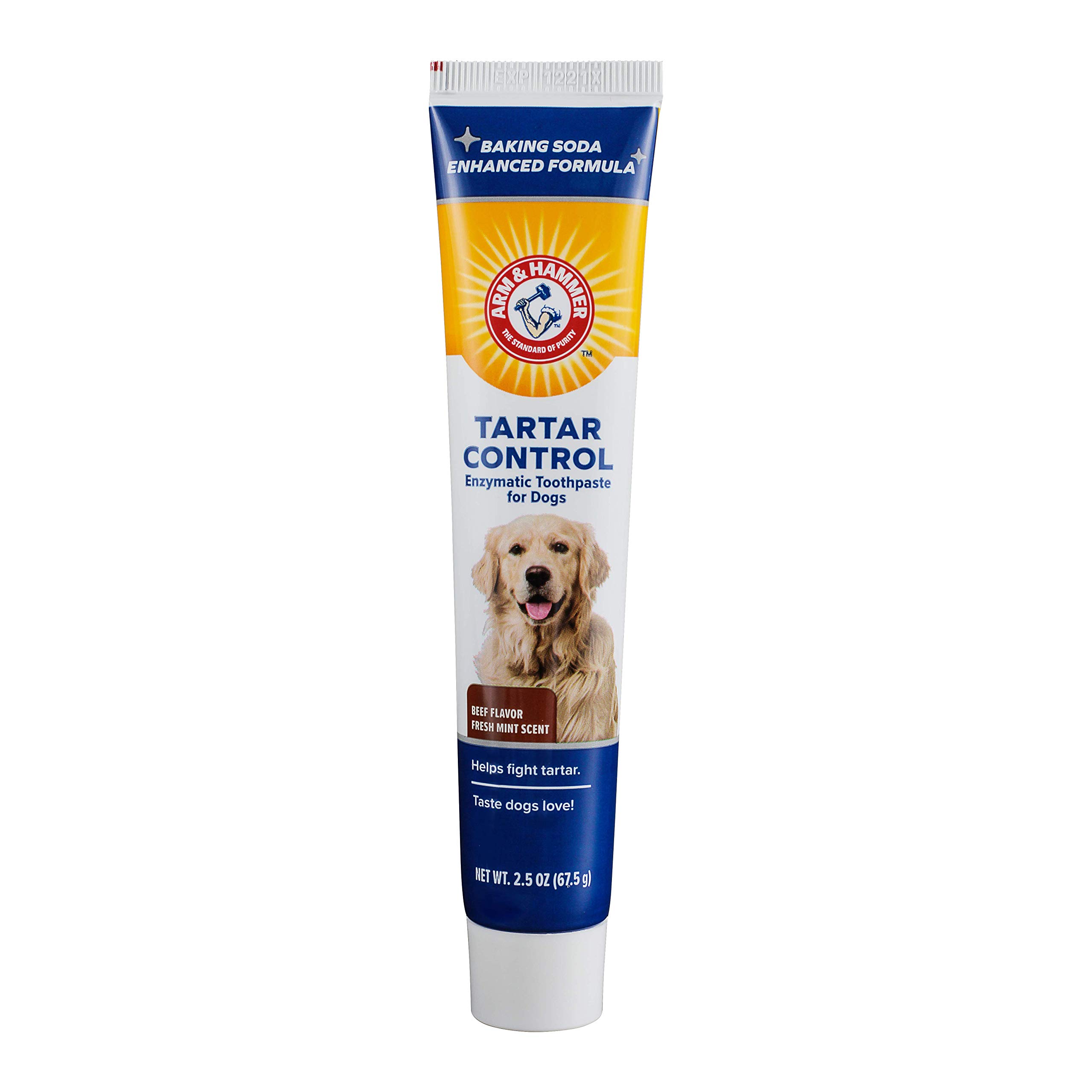 Photo 1 of Arm & Hammer for Pets Tartar Control Enzymatic Toothpaste for Dogs Reduces Plaque & Tartar Buildup Safe for Puppies Beef Flavor, 2.5 Ounces Dog Toothpaste (Pack of 1)