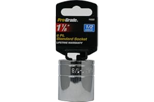 Pro-Grade 14580 1/2-Inch Drive with 6 Point 1 1/8-Inch Socket