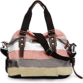 SNUG STAR Canvas Handbag Multi-Color Striped Lattice Cross Body Shoulder Purse Bag Tote-Handbag for Women | Striped, Lattice, Shoulder, Purse, Bag, Striped