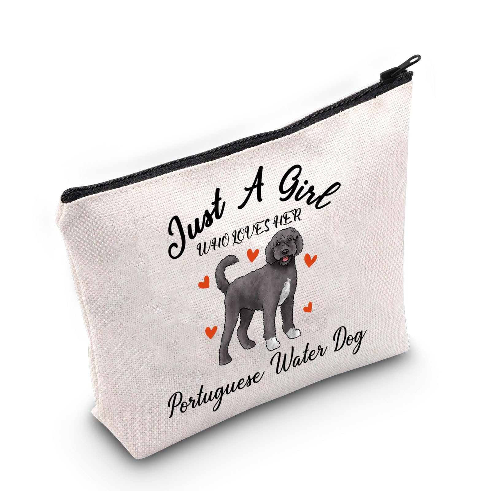 PYOUL Portuguese Water Dog Lover Gift Who Loves Her Portuguese Water Dog Makeup Bag Dog Lover Puppy Mom Gift (Portuguese Water Bag)