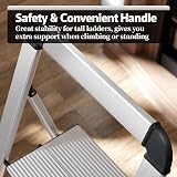 KINGRACK Folding Step Ladder 5 Steps with Handrail Aluminium 150 kg view 6