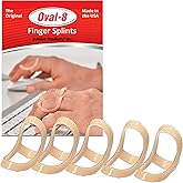 3-Point Products Oval-8 Finger Splint, Size 8, Pack of 5, Beige | Support and Protection for Arthritis, Trigger Finger or Thumb, and Other Finger Conditions