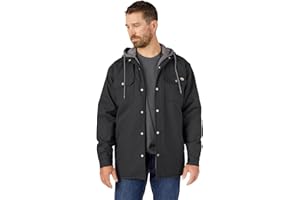 Dickies Mens Fleece Hooded Duck Shirt Jacket With Hydroshield
