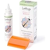 Ladibugs Cradle Cap Remedy Kit, 3oz | Includes Cradle Cap Serum & Fine-Toothed Comb | Effectively Removes Scales & Flakes | Soothes & Softens Scalp