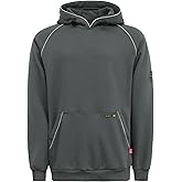 BOCOMAL FR Hoodies Pullover 12oz Heavyweight Cotton Fleece Flame Resistant Contrast Stripe Long Sleeve Hooded Sweatshirts