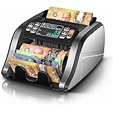 Aneken N60 Multi-Denominations Money Counter, 6 Detection Methods (UV/IR/MG/MT/DD/CIS),1200 Bills/min, Mixed Bills Value Coun