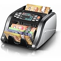 Aneken N60 Multi-Denominations Money Counter, 6 Detection Methods (UV/IR/MG/MT/DD/CIS),1200 Bills/min, Mixed Bills Value Coun