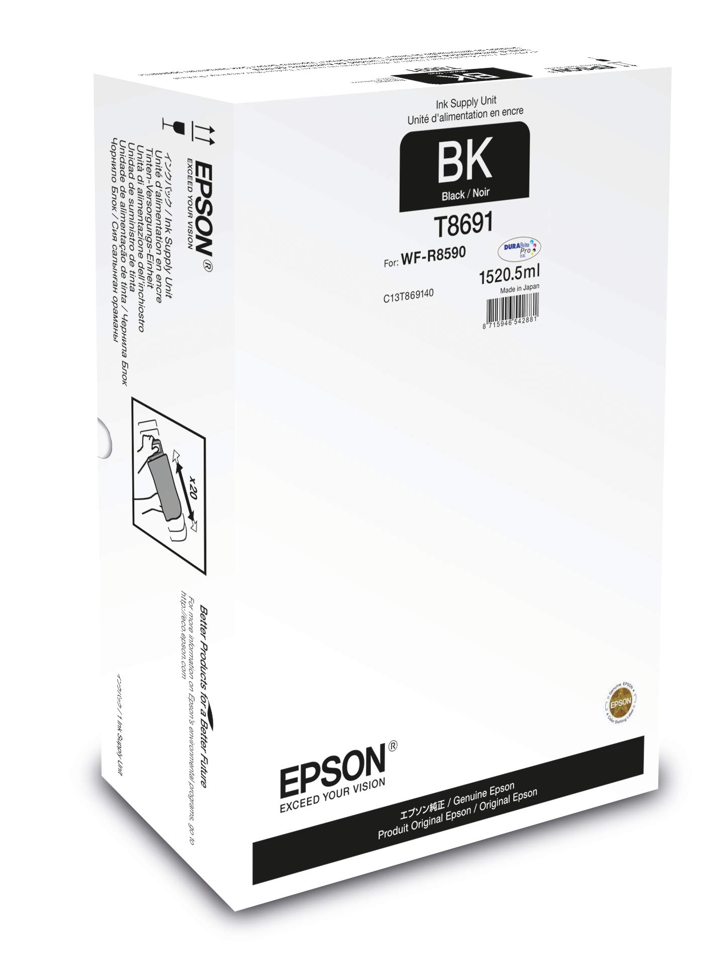 Epson C13T869140 Ink Cartridge for Printers - Black