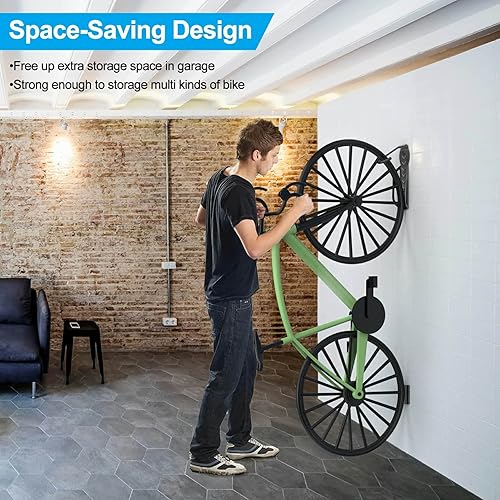 Pack Bike Rack for Garage with Tire Tray, Wall Mount Bike Hanger - Main Image