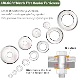 AMLOOPH M8 x 40mm Stainless Steel Washer 2mm Thick 304 A2 5 Pack view 4