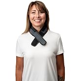FlexiFreeze Cooling Collar &ndash; Reusable Ice Neck Cooling Wrap for Hot Weather, Adjustable Personal Neck Cooler (Charcoal)