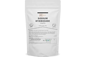 mGanna 100% Sodium Hydroxide Pellets (Food Grade) High-Purity Base 0.5 lbs/ 227 g