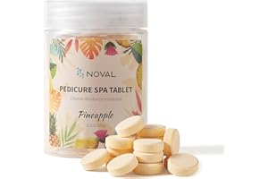 NOVAL Pedicure Spa Tablet - Fast Dissolving, Gentle & Portable Foot Soak for Softening Calluses & Hydrating Skin, Tiny Travel Size, Pineapple Scent