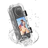 Hualele Waterproof Invisible Dive Case 50m/164ft Underwater Camera Housing for Insta360 X4, Shell Protective Case for X4 with Bracket Accessories Clear