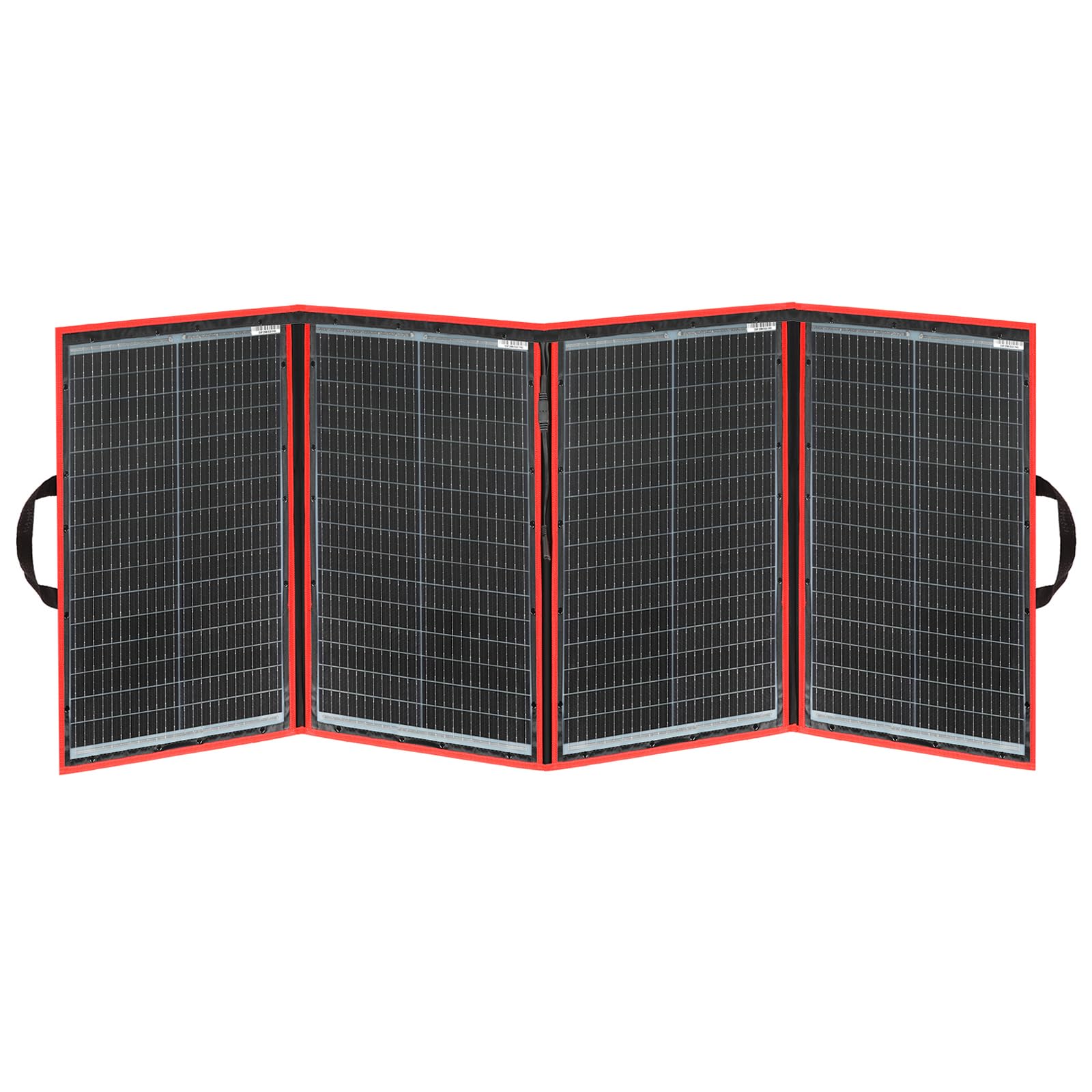DOKIO 220W 18V Foldable Solar Panel Kit Lightweight(9.7lb, 26x19inch) Monocrystalline(HIGH Efficiency) with Controller USB Output to Charge 12V Batteries (All Types: Vented AGM Gel) RV Camper Boat