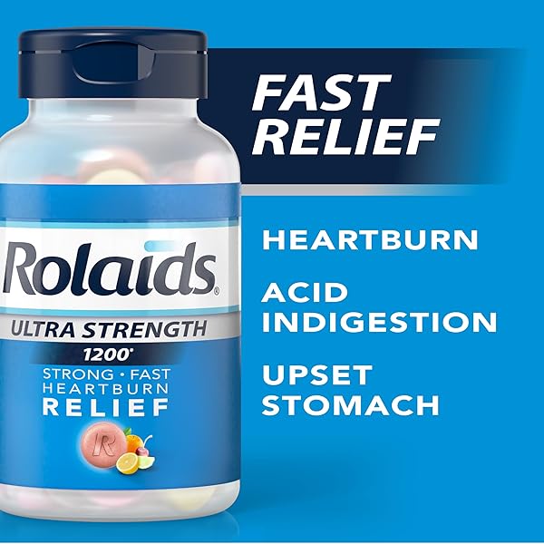 ROLAIDS ULTRA STRENGTH ANTACID CHEWABLE TABLETS, ASSORTED FRUIT, 72-COUNT