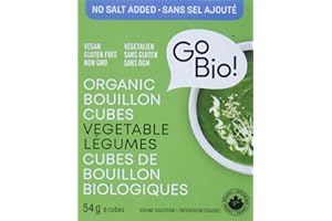 GoBIO! Organic Vegetable Cubes - No Salt Added, 54 Grams
