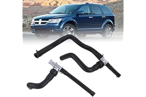 Lqito Heater Hose With TEE Supply-Return Compatible With 2008-2020 Dodge Journey 2.4VVT Heater Hose Set Replace#5058437AK 5058437AI 5058437AD(2PCS)
