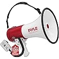 Pyle Portable Megaphone Speaker PA Bullhorn-Built-in Siren, 50W Adjustable Volume Control &1200 Yard Range-Ideal for Any Outdoor Sports, Cheerleading Fans & Coaches or for Safety Drills - PMP52BT