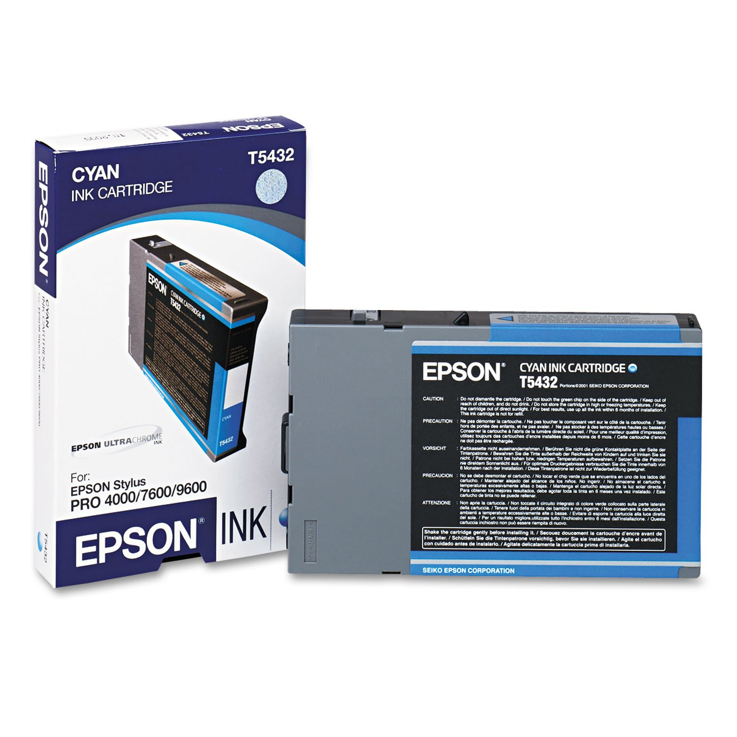 Epson Stylus Pro 7600/9600/4000 T543200 T5432 UltraChrome cyan blue Ink 110 mL
