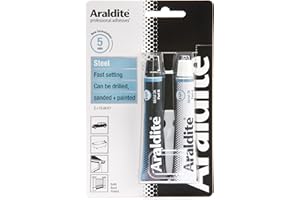 BEST PRICE SQUARE Araldite ARA-400010 15ml 2-Tubes Steel Epoxy, 2 x
