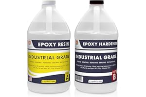 EAST COAST RESIN Industrial Grade 1:1 Epoxy Resin 1 Gallon Kit | Easy to Use, Super Strong, Glossy, Clear, Water-Resistant | For Bonding, Sealing, Casting, Coating, Filling, Gluing - (1/2 gallon + 1/2 gallon)