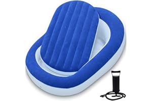 HKKYO Inflatable Toddler Travel Bed, Kids Air Mattress, Toddler Air Mattress, Portable Toddler Bed, Blow Up Toddler Bed Travel, Portable Kids Bed for Camping Traveling Home