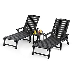 LUE BONA HDPS Chaise Lounge Chairs Set with