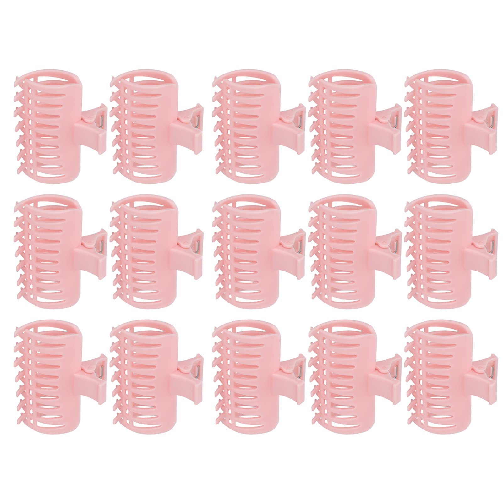 15Pcs/Set Curler Clip Hair Roller Fixing Clamp For Thin Hair, Hair Claws Clips For Hair, Matte Claw Clips, Neutral Hair Clips