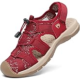 Dannto Women's Sport Sandals Close Toe Mesh Hiking Outdoor Athletic Casual Walking Sandals Water Shoes