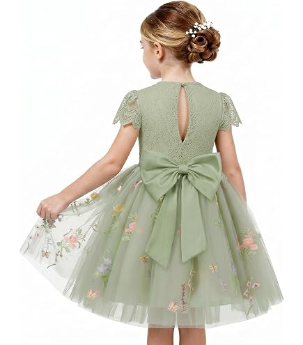 jona michelle holiday dress green Girl's Blue Special Occasion Party (Blue Brocade, 10): Clothing, Shoes & Jewelry autoOptimize