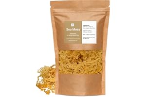 HalalEveryDay Wildcrafted Irish Sea Moss - 1lb Bag- 100% Pure All Natural | Vitamin & Mineral Rich | No Preservatives | Golden | 16 oz