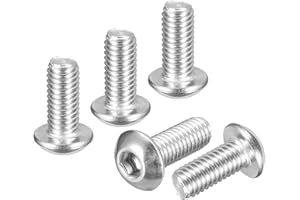 DTGN #10-32x1/2 Button Head Socket Cap Screws - 100Pack - Good for Road Bicycle, Mountain Bike, Auto, Motorcycle - 304 Stainl