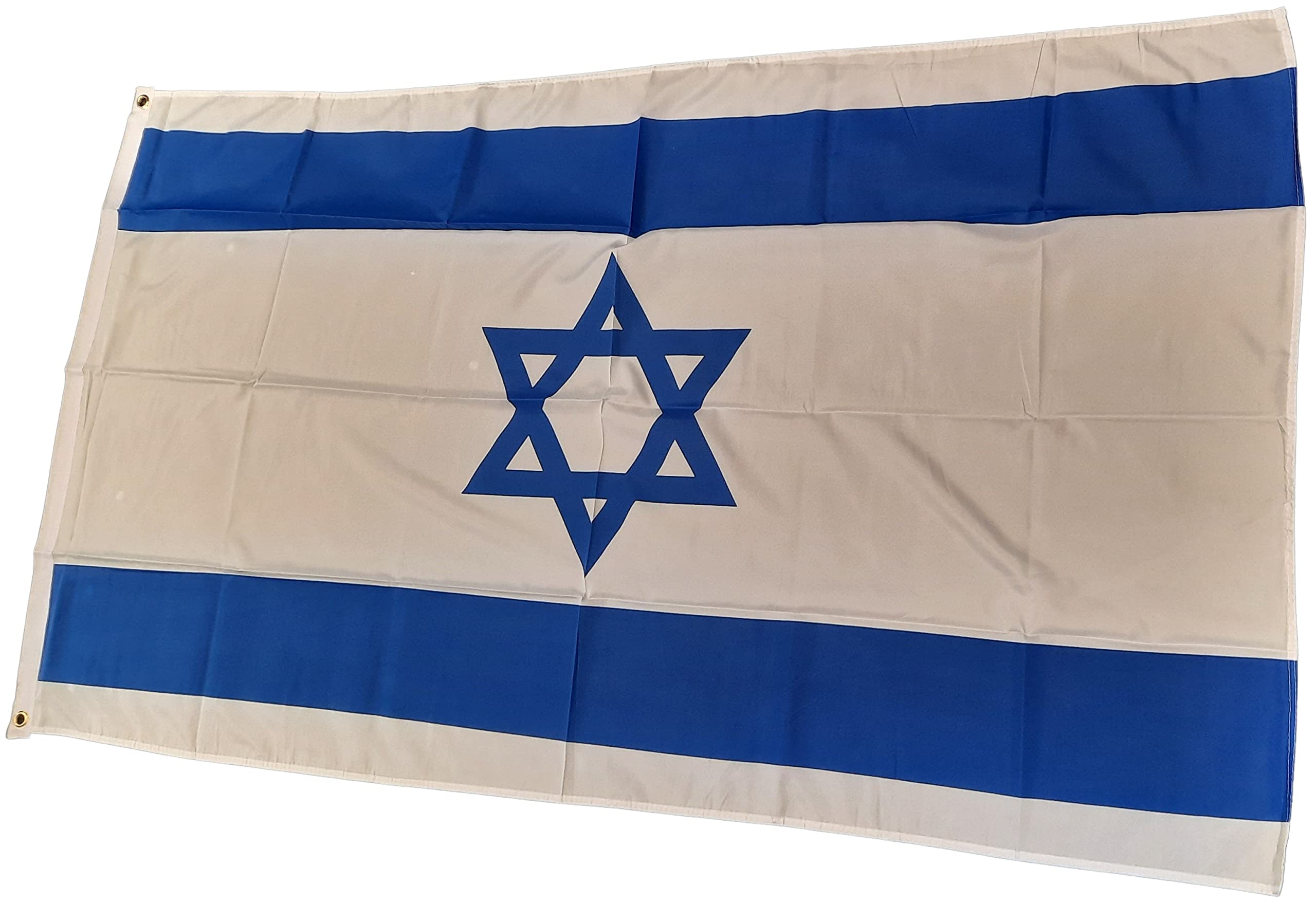 NWFlags Israel Flag 5ft x 3ft 75d Premium Polyester Suitable For Flagpoles | Strong Polyester 5x3 foot material large Israeli flag with 2 metal Eyelets