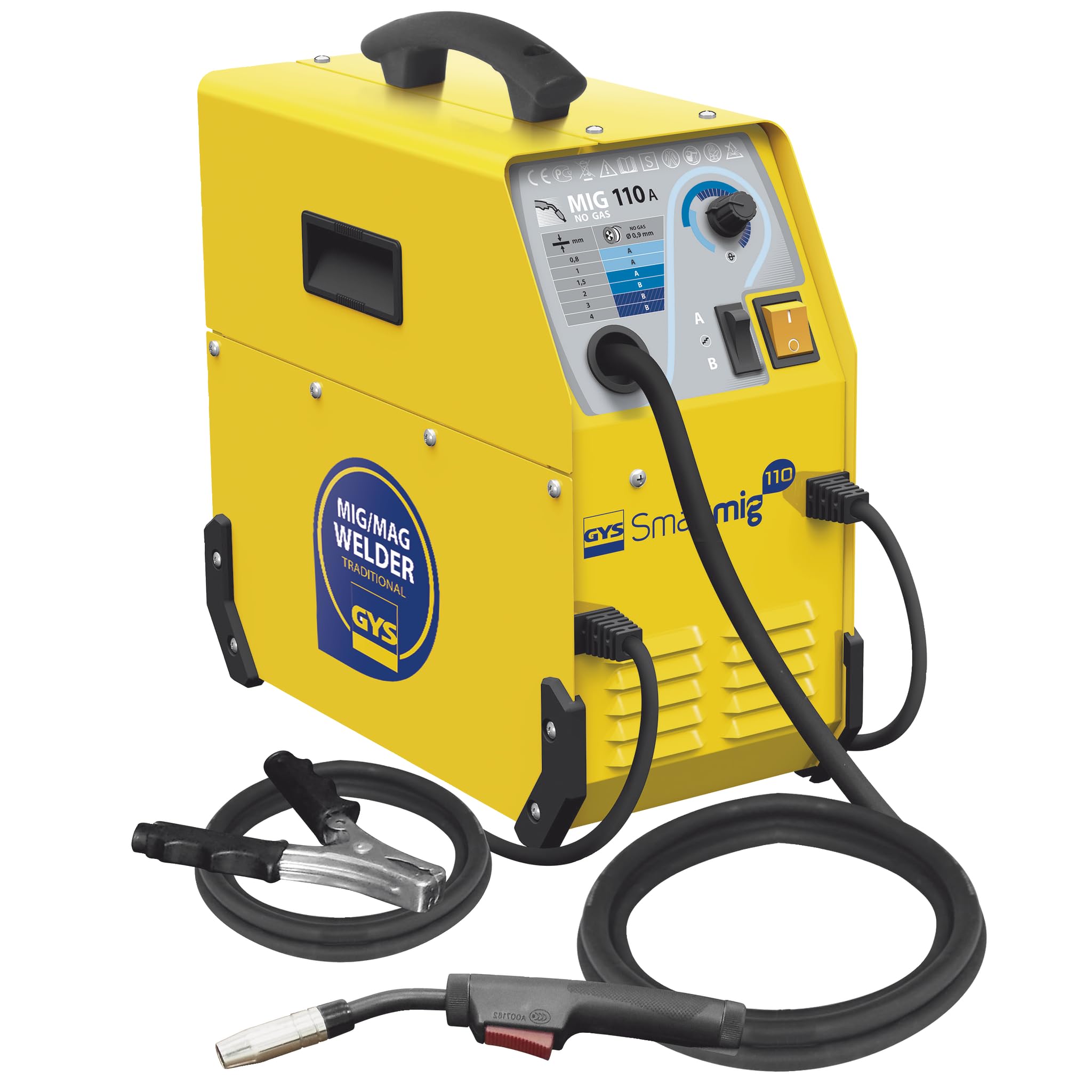 GYS - 033993 - GYS SMARTMIG 110 - Gas-free Welding Sation - EN60974 Classified - 110Amp - Suitable for: MIG Welding, Outdoor Welding, DIY, Crafts, Maintenance & Agriculutral Repair