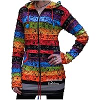 Felpa Con Cappuccio Donna SHOPOHOLIC FASHION - Stampa Gufo Arcobaleno, Cotone Costina, Vestibilità Aderente, Taglia M