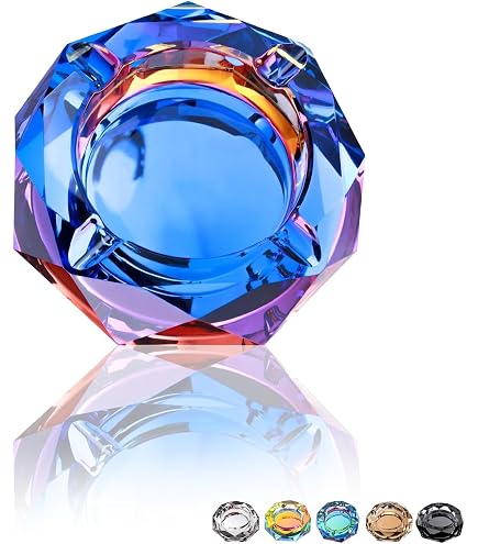 china glitter blue push down cigarette ashtray Amazon.com: 4.75