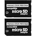 Skywin Memory Stick Pro Duo Adapter - 2 Pack Card Reader for PSP Memory Card Duo Adapter, Easy-to-Use Card Holder Compatible with PlayStation Card, Camera, or Handycam