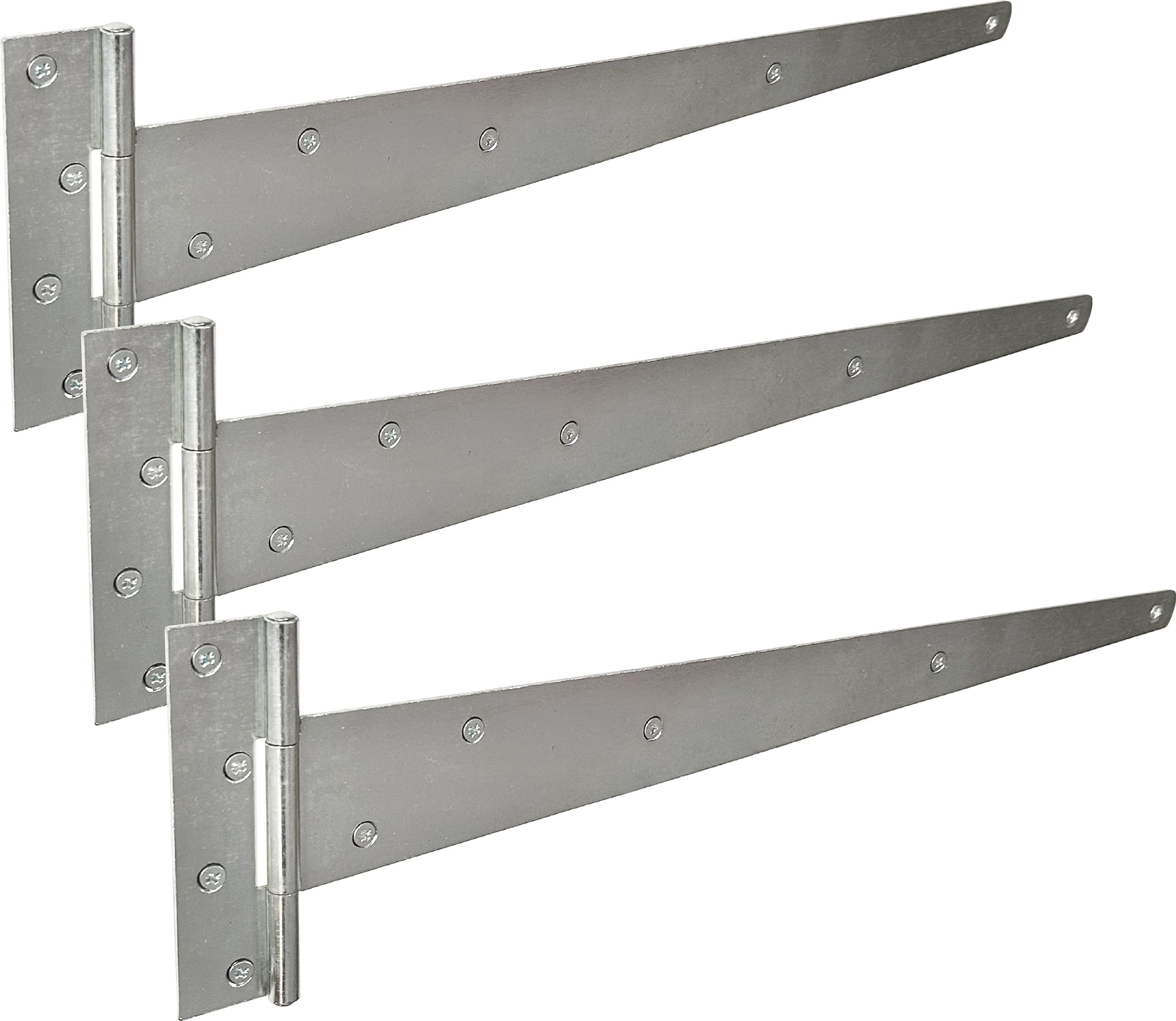 IRONTITE® 3 Packgalvanised BZP T Hinges, 600mm (24”) - Zinc Coated Tee Hinges for Wooden Gates or Garden Sheds
