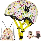 Gingili Life Toddler Bike Helmet with Gloves and Backpack Set, 3 Sizes for Baby Infant to Kids Ages 1-3 3-5 5-8+, Adjustable Boys Girls Bike Helmet for Bicycle/Scooter/Skateboard/Roller Skate